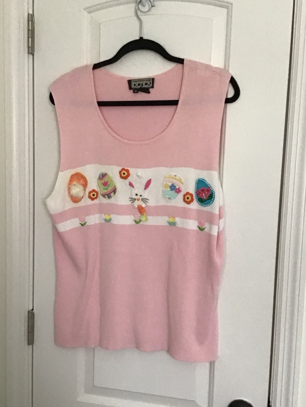 Berek Y2K vintage vest/tank top features Easter designs.